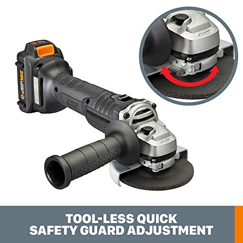 Worx WX812L.9 20V Power Share 4.5" Cordless Angle Grinder with Brushless Motor (Tool Only) - Image 4