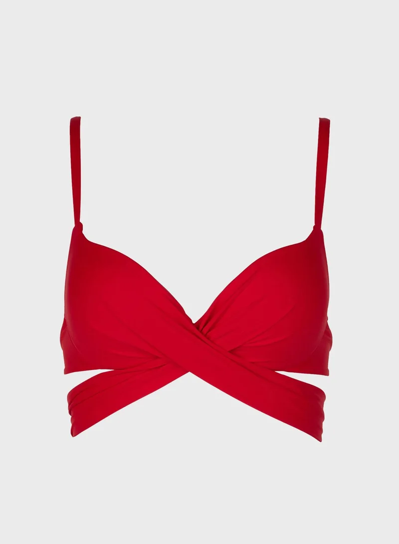 Calzedonia Wrap Front Push Up Bikini Top