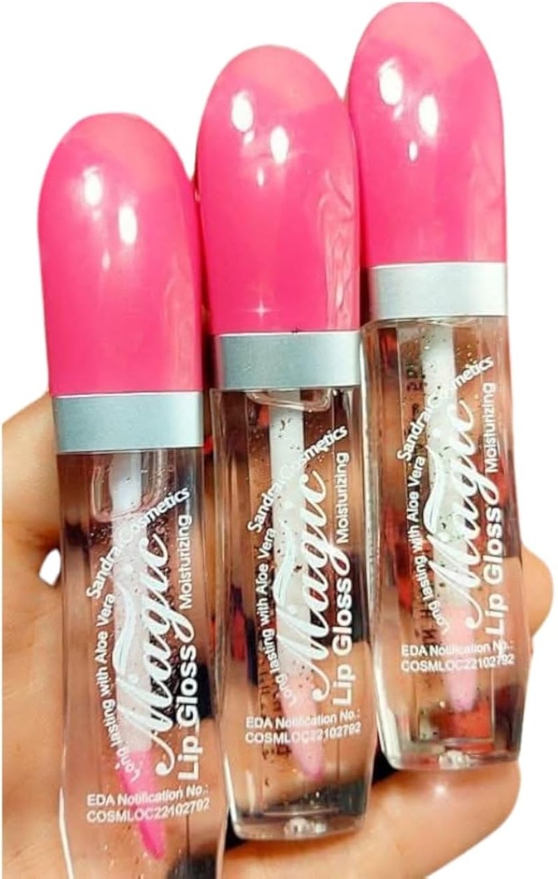 Lip Plumper Lip Gloss, Natural Lip Gloss Base Lip Care, Moisturizing & Reduce Fine Lines Lip Mask, Lip Plumping Gloss, Enjoy More Elastic Softer Fuller Lips, No Chapped Lips -5ML