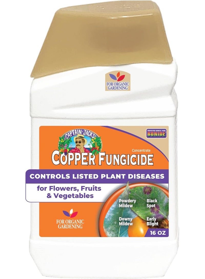 Bonide Captain Jack Copper Fungicide 16 oz Concentrated Plant Disease Control Solution for Organic Gardening  - Image 1