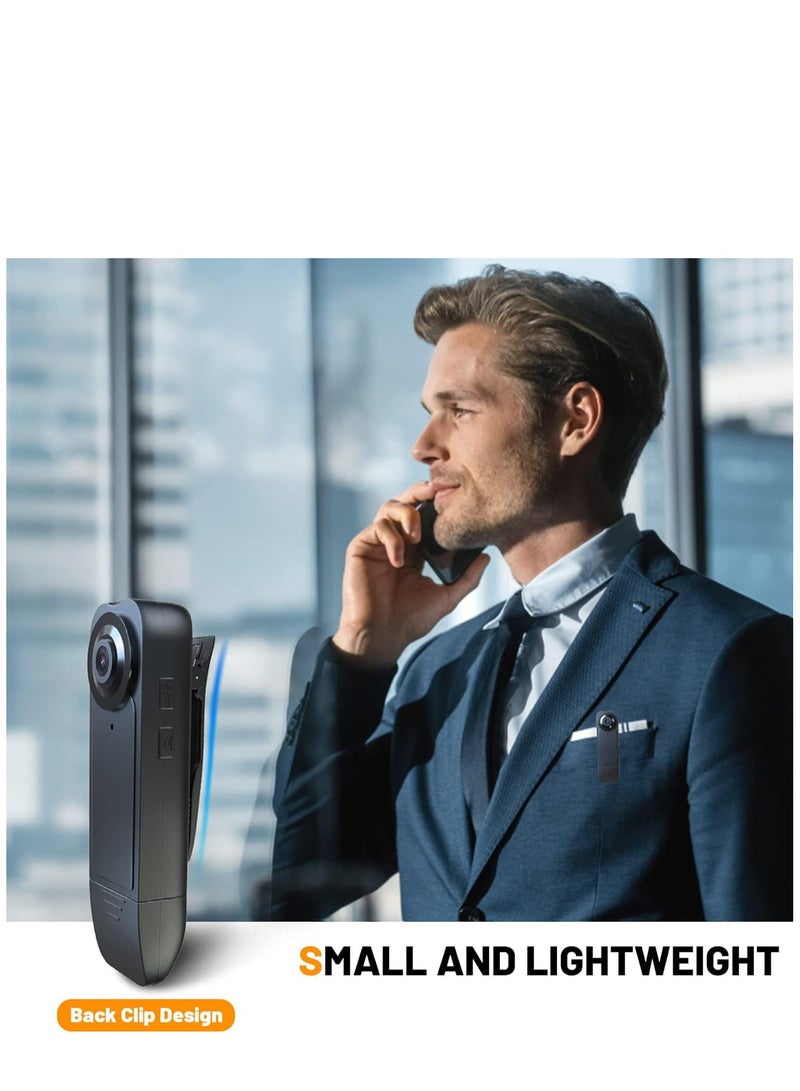 Excefore Mini Body Camera 1080P Full HD Mini Camera Body Wear Camera Bike Cameras Cycling Video Recorder Portable Pocket Body Cams with Back Clip Video Audio Recording Motion Activated - Image 3