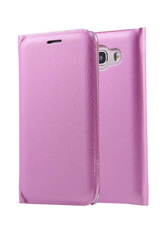 NIBEMINENT Full Flip Case Cover For Samsung J7 Prime G6100 5.5 On 7 Pink - Image 1