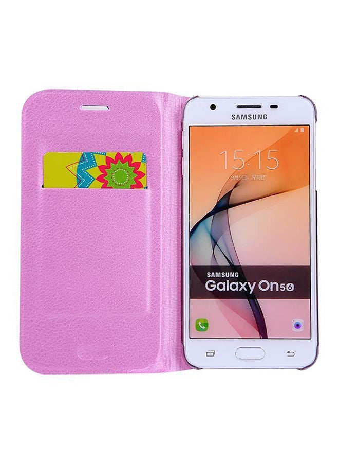 NIBEMINENT Full Flip Case Cover For Samsung J7 Prime G6100 5.5 On 7 Pink - Image 2