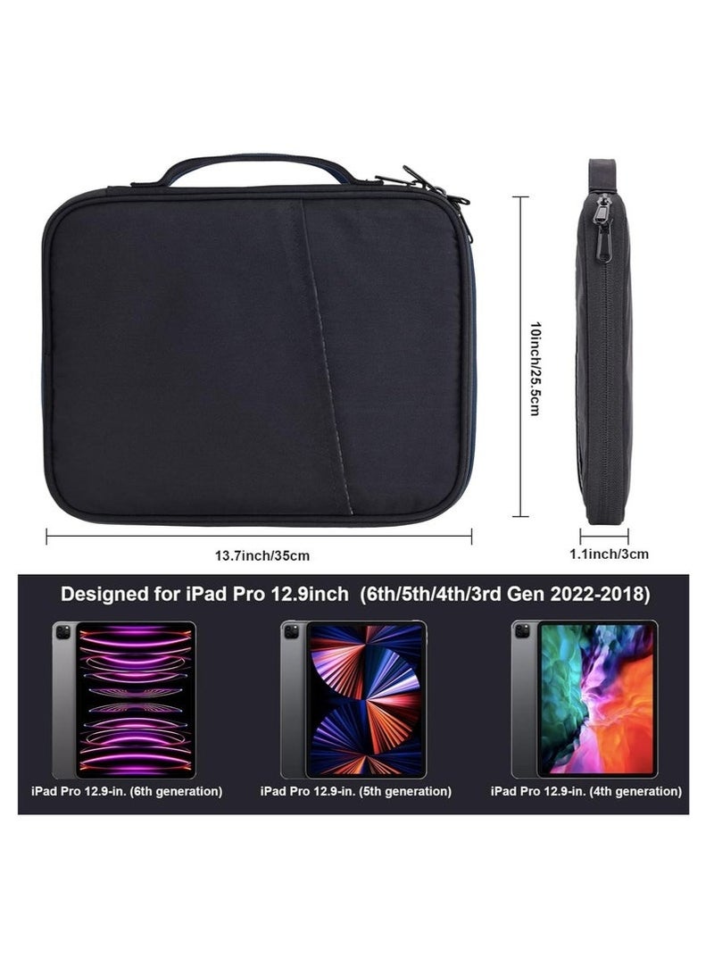 Tablet Sleeve Case, 12-13.3 Inch Tablet Carrying Bag, Compatible with iPad Pro M4 & iPad Air M2 2024, 12.9-in iPad Pro M2&M1 6th/5th 2022-2018, Surface Pro 9/8/X/7/6, Galaxy Tab S8/S8+ - Image 2