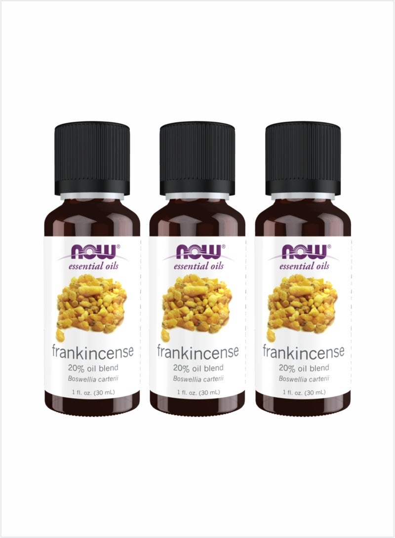 NOW Frankincense Essential Oil Blend - Relaxing Aromatherapy, 30ml (Pack of 3)