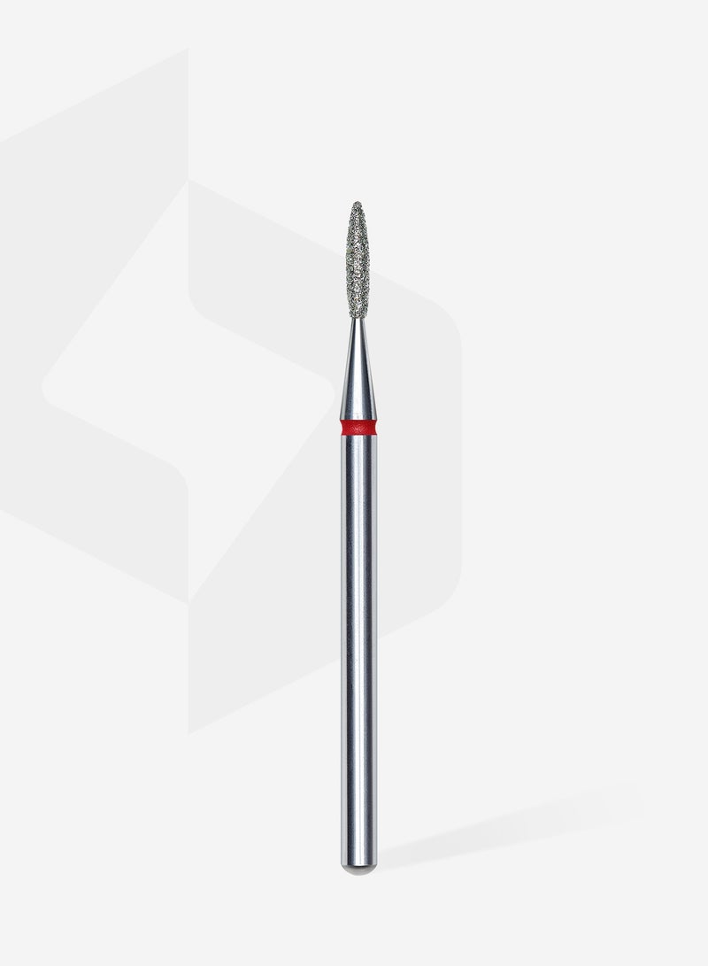 STALEKS PRO Diamond nail drill bit pointed flame red EXPERT head diameter 1,6 mm working part 8 mm - Image 2