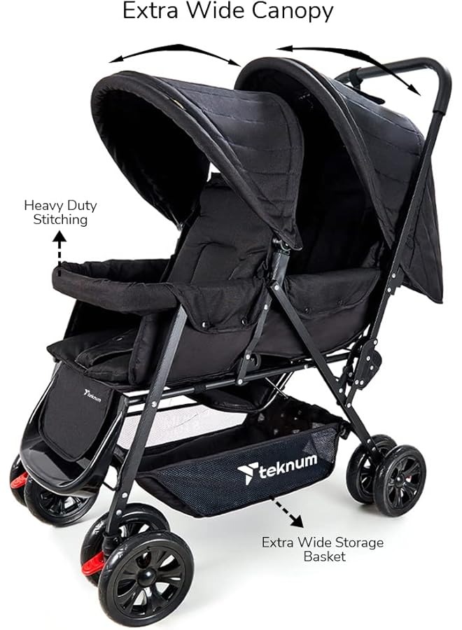 erorex Double Stroller Combo Black - Image 4