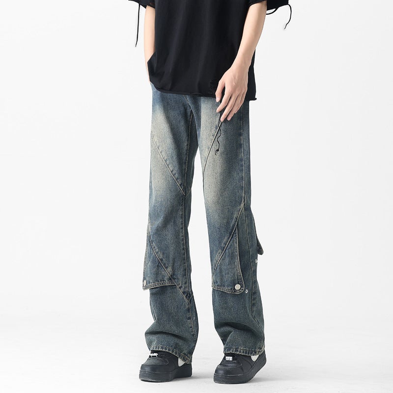 Unisex Classic Denim Jeans Loose Fit Daily Outdoor Wear - Image 5