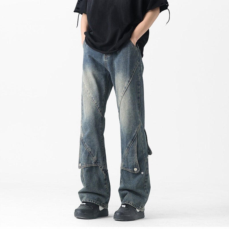 Unisex Classic Denim Jeans Loose Fit Daily Outdoor Wear - Image 3