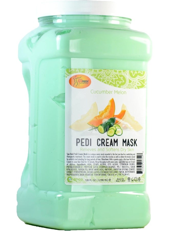 spa REDI Pedi Cream Mask (Cucumber & Melon, 1 Gallon) - Image 1