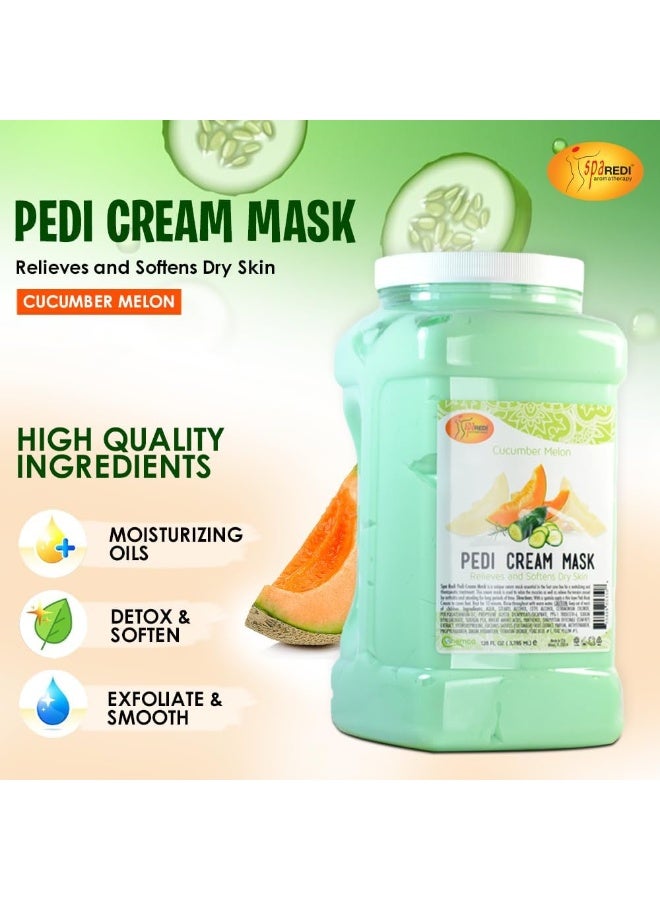 spa REDI Pedi Cream Mask (Cucumber & Melon, 1 Gallon) - Image 5