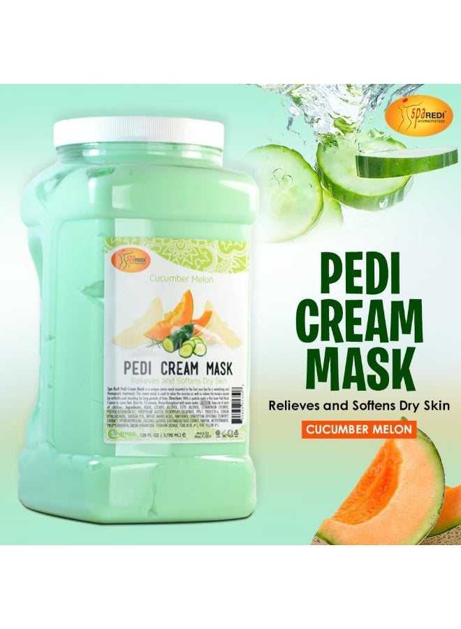 spa REDI Pedi Cream Mask (Cucumber & Melon, 1 Gallon) - Image 2