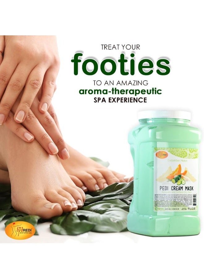 spa REDI Pedi Cream Mask (Cucumber & Melon, 1 Gallon) - Image 4