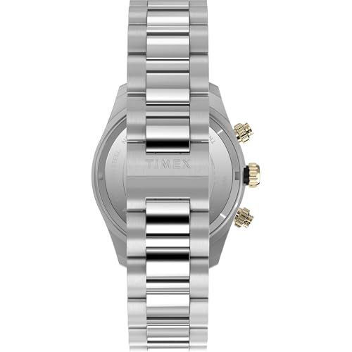 TIMEX Waterbury Heritage Analog Black Round Dial & Silver Stainless Steel Bracelet Band Water Resistant Men's Wrist Watch - TW2Y24000IK - Image 3
