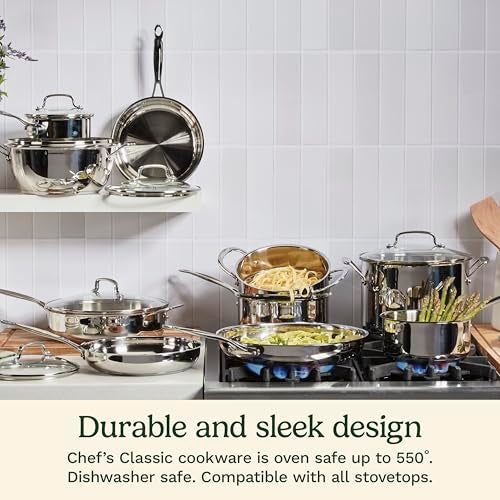 Cuisinart 1 Quart Saucepan wCover Chefs Classic Stainless Steel Cookware Collection 71914 - Image 3