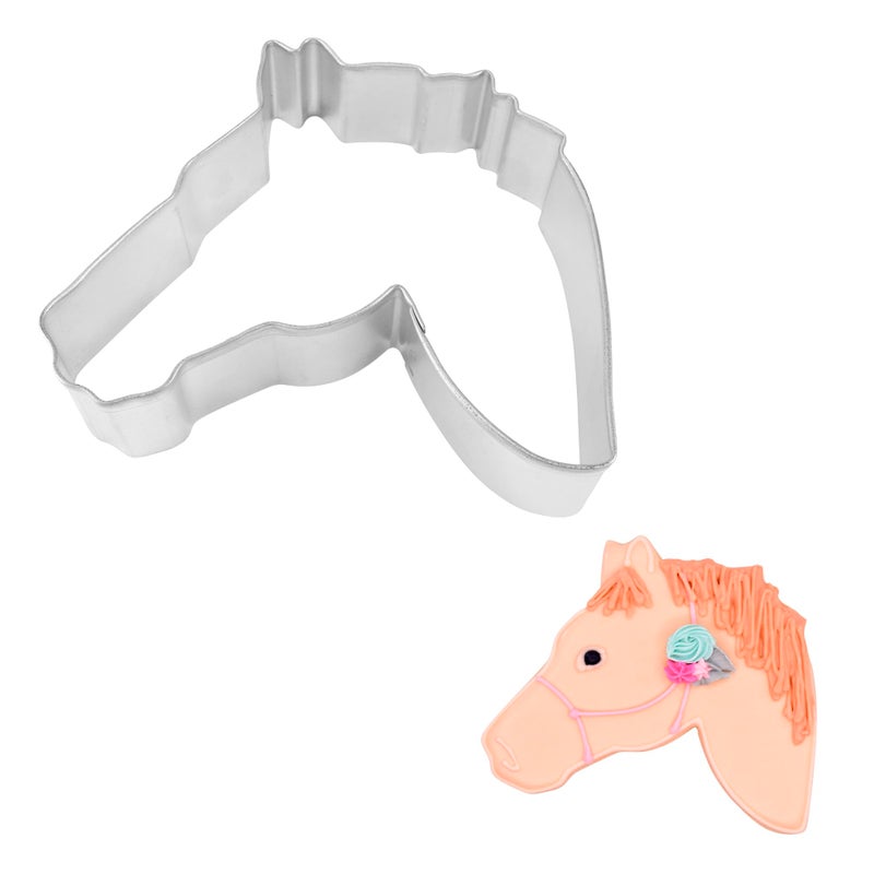 CybrTrayd R&M Cookie Cutter, 4.5-Inch, Horse Head, Tinplated Steel - Image 5