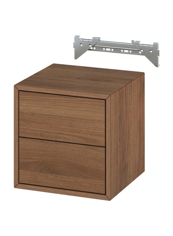 IKEA (IKEA) خزانة حائط بدرجين، لون جوزي، 35×35×35 سم - Image 1