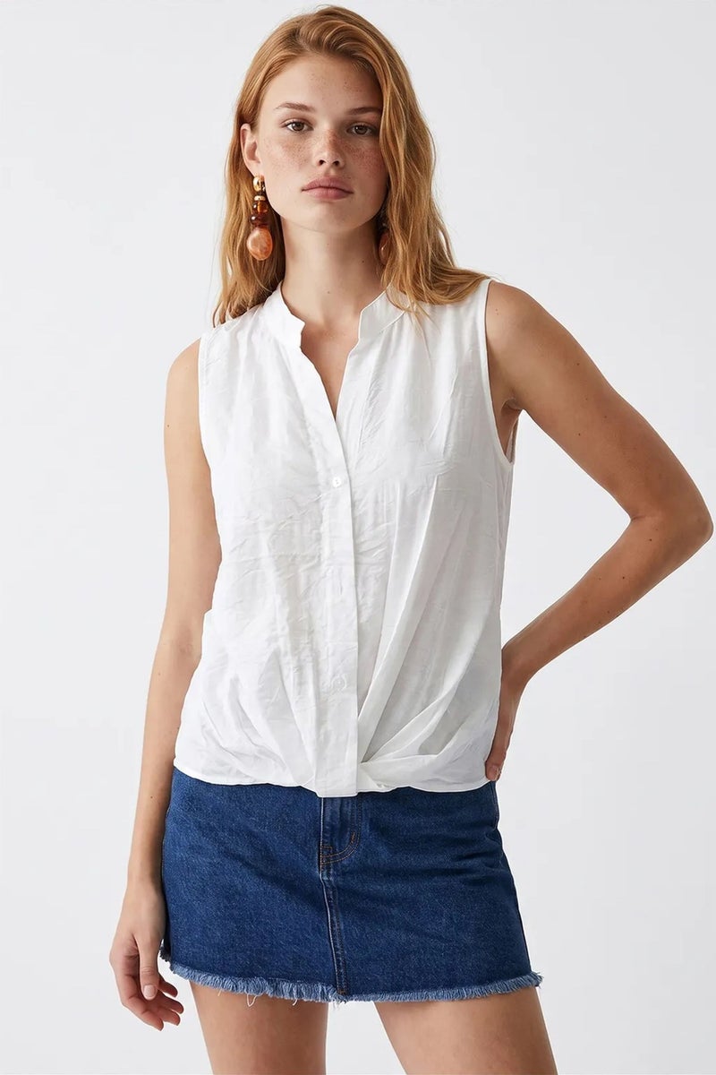 MIXRAY Women's Cotton Blouse - Image 3