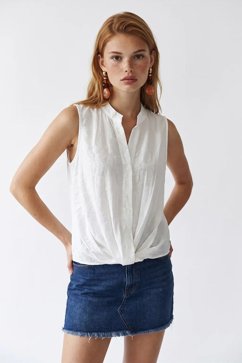 MIXRAY Women's Cotton Blouse - Image 5