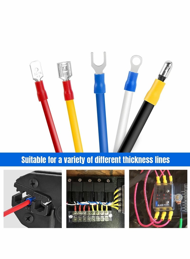 Nylon Spade Quick Disconnect Connectors Kit, 280pcs/set 2.8mm /4.8mm/6.3mm Male/Female Insulated Terminals Crimp Wire Connector - Image 3