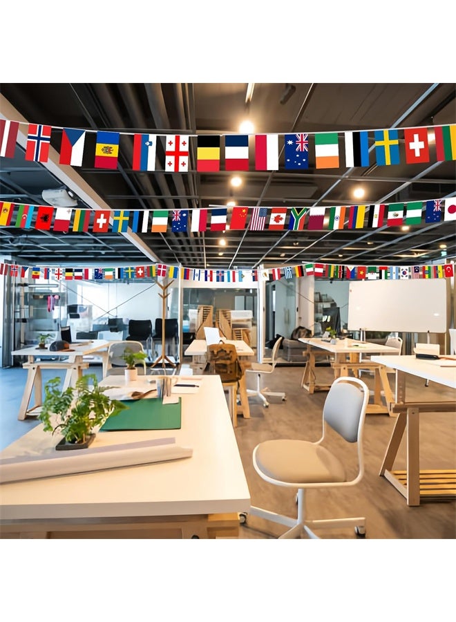 HOMESTAR World Flag Bunting for World Cup Party Decorations 2026, 48 Teams Flags Double Sides Fabric Banner for World Cup Football Bar Club Garden Street Decor (14 x 21 cm - 14m) - Image 5