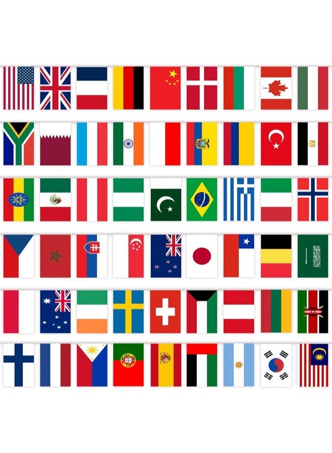 HOMESTAR World Flag Bunting for World Cup Party Decorations 2026, 48 Teams Flags Double Sides Fabric Banner for World Cup Football Bar Club Garden Street Decor (14 x 21 cm - 14m) - Image 3