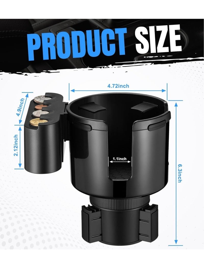 Y&D Car Cup Holder Expander with Coin Holder, Large Adapter for Fits Most Cars to Store Coins, Adjustable Extender Less Than 4.72" Bottles & Big Drinks, Mugs. - Image 5