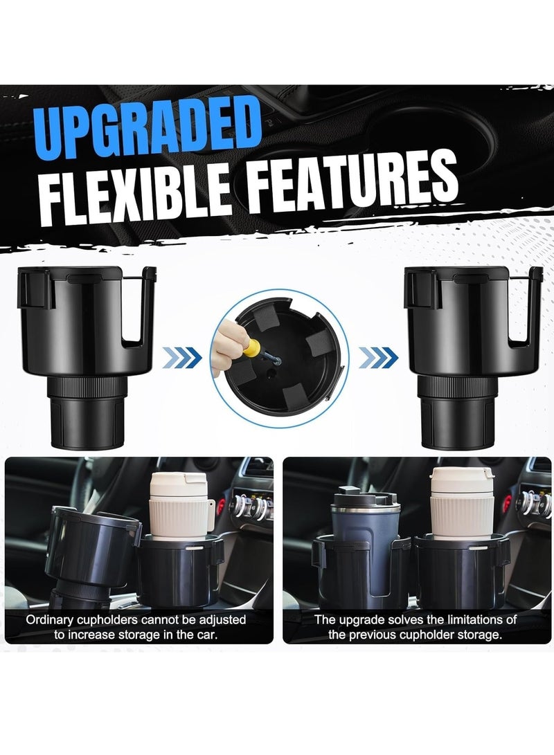 Y&D Car Cup Holder Expander with Coin Holder, Large Adapter for Fits Most Cars to Store Coins, Adjustable Extender Less Than 4.72" Bottles & Big Drinks, Mugs. - Image 4