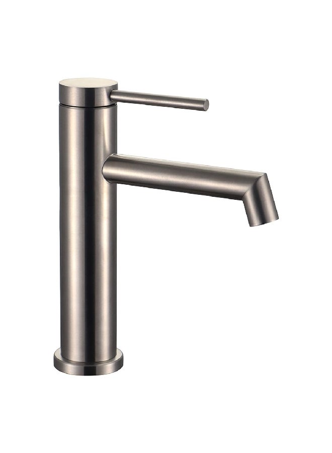 Aqua Drop Stainless Steel Contemporary Design Single Handle Deck Mounted Basin Faucet Silver 1 x 1 x 1 cm JS-B310N