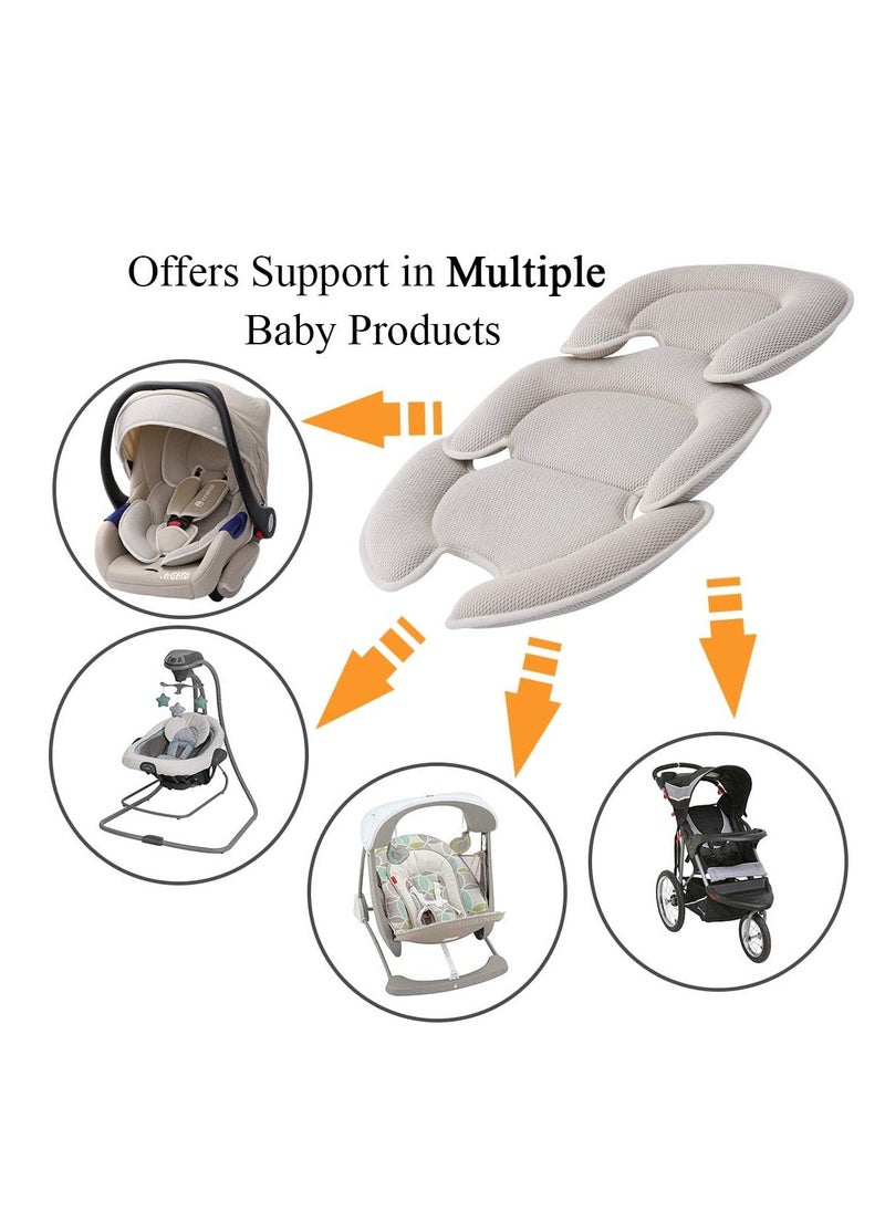 Generic - Stroller Liner Insert Car Seat Liner Cover, Baby Stroller Seat Liner Universal, Baby Seat Cushion,Cotton Universal Baby Stroller Seat, Stroller Car Seat Liner (Black) - Image 1