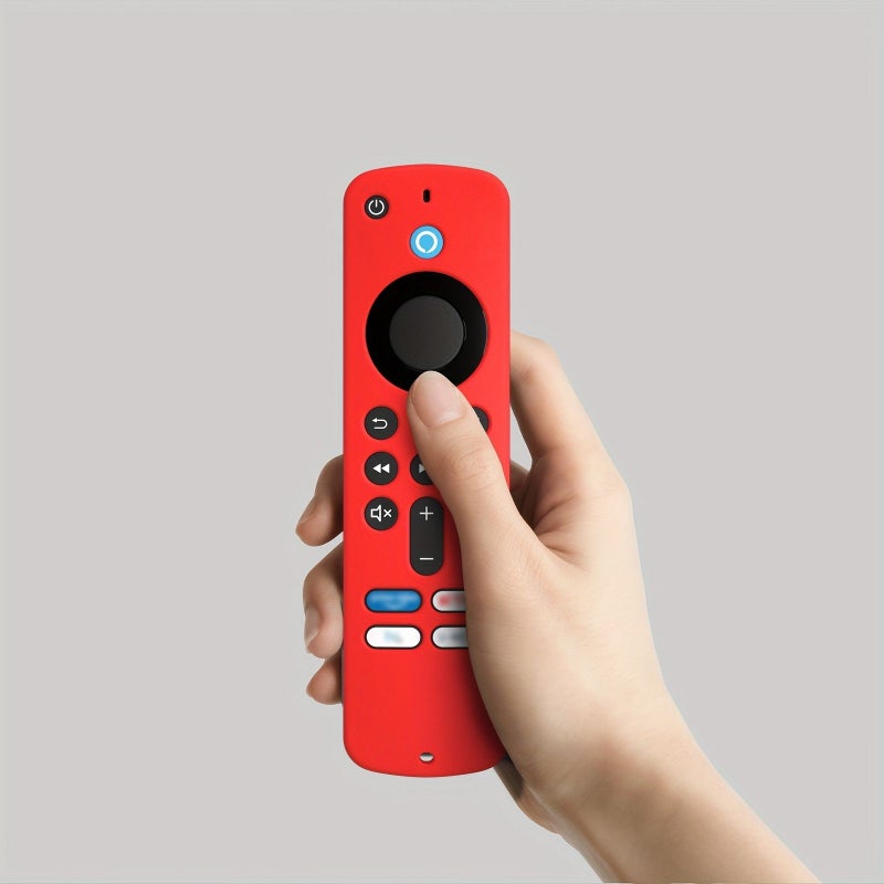Dot Textured Silicone Case For Fire TV Alexa Voice Remote 2024 Release With Wearable Strap Dark Gray Glow In The Dark - Image 4