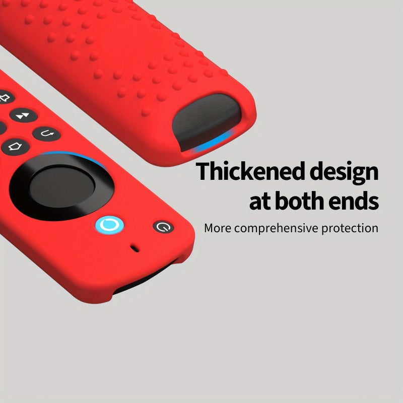 Dot Textured Silicone Case For Fire TV Alexa Voice Remote 2024 Release With Wearable Strap Dark Gray Glow In The Dark - Image 5