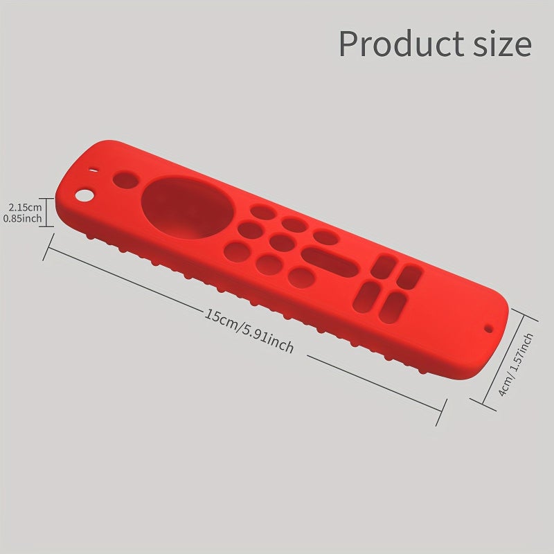 Dot Textured Silicone Case For Fire TV Alexa Voice Remote 2024 Release With Wearable Strap Dark Gray Glow In The Dark - Image 3