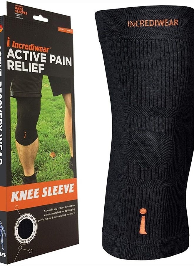 INCREDIWEAR - INCREDIWEAR Knee Sleeve, Black, Large - Image 1
