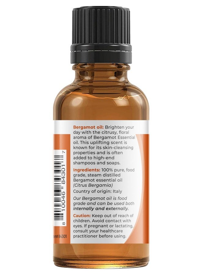 Viva Doria - 100% Pure Bergamot Essential Oil, Undiluted, Food Grade, Italian Bergamot Oil, 1 Fluid Ounce (30 Ml) Natural Aromatherapy Oil - Image 1