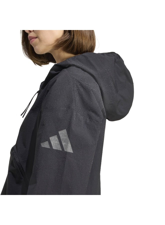 Adidas W Myshelter Wnd Black Windbreaker Jackets For Women - Image 5