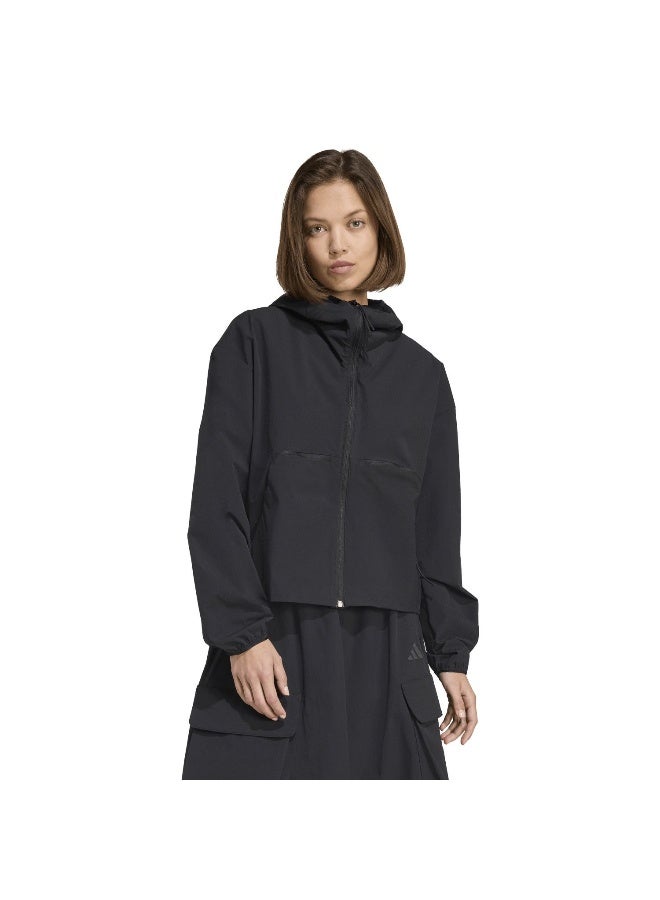 Adidas W Myshelter Wnd Black Windbreaker Jackets For Women - Image 2