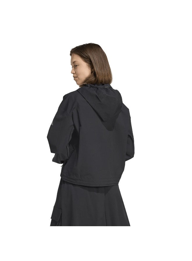Adidas W Myshelter Wnd Black Windbreaker Jackets For Women - Image 3