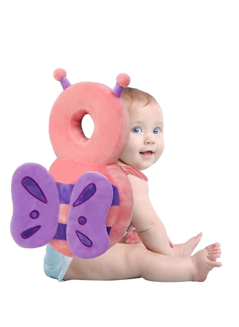 Baby Head Protector and Back Safety Pad with Butterfly Backpack Design