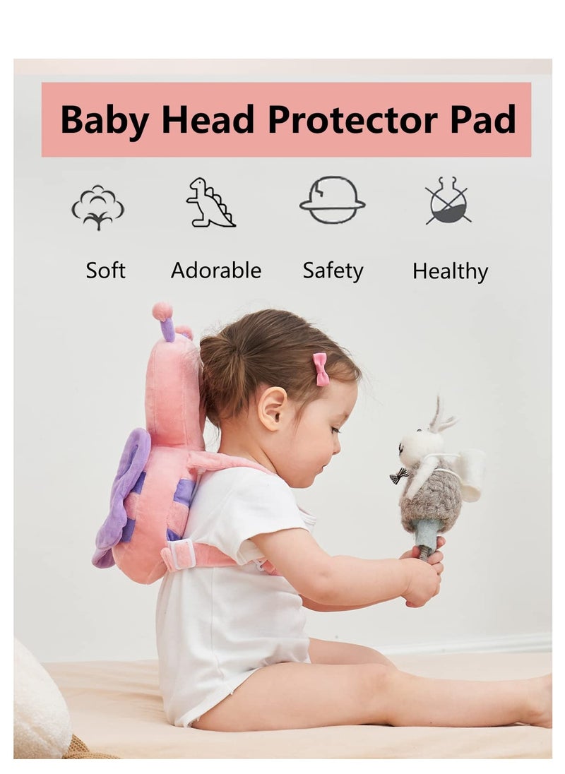 Baby Head Protector and Back Safety Pad with Butterfly Backpack Design