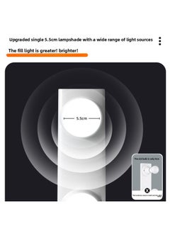 Generic Desktop Row Light Live Fill Light Anchor Dedicated Computer Double Row Makeup Atmosphere Bulb Indoor Face Lighting Light-Specifications:[Upgrade And Highlight] Single Row 8 Bulbs (three-color Electrodeless Dimming) + 26CM Desktop Beauty And Skin Light + Single Position  - Image 5