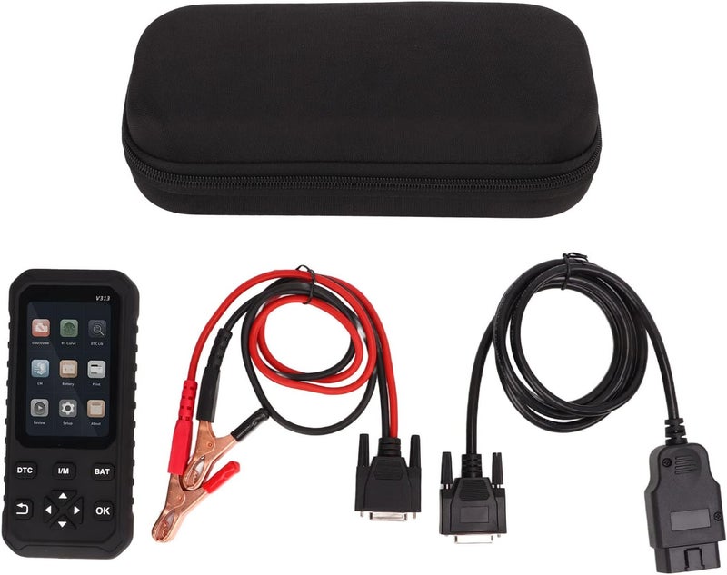 OBD2 Scanner Battery Tester, Car Diagnostic Scan Tool, 3.97 inch HD Code Reader with Real Time Voltage and CCA Detection for 12V Lead Batteries, Supports 9 Protocols - Image 1