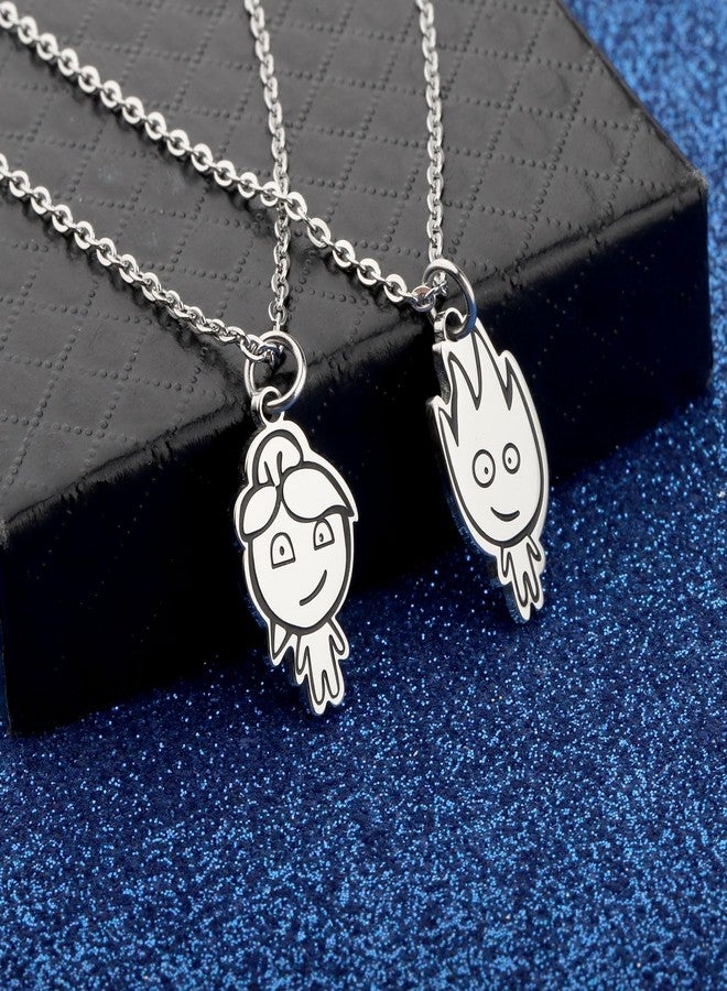 WUSUANED Funny Fire Water Character Necklace Game Inspired Set Jewelry Gamer Cosplay Gift Game Fan Gift For Gaming Lovers (Funny Fire Water Necklace) - Image 5