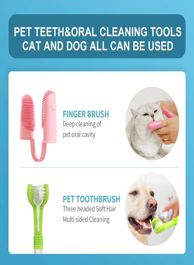 ROFROX 5-in-1 Puppy Bathing Supplies- Pet Bathing Glove, Three-Sided Toothbrush, Double-Sided Detangling Comb, Double-Row Grooming Comb, and Finger Toothbrush for Dogs and Cats - Pet Care Kit - Image 4