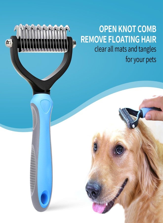 ROFROX 5-in-1 Puppy Bathing Supplies- Pet Bathing Glove, Three-Sided Toothbrush, Double-Sided Detangling Comb, Double-Row Grooming Comb, and Finger Toothbrush for Dogs and Cats - Pet Care Kit - Image 3