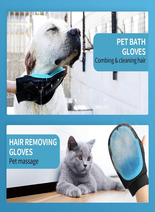 ROFROX 5-in-1 Puppy Bathing Supplies- Pet Bathing Glove, Three-Sided Toothbrush, Double-Sided Detangling Comb, Double-Row Grooming Comb, and Finger Toothbrush for Dogs and Cats - Pet Care Kit - Image 2