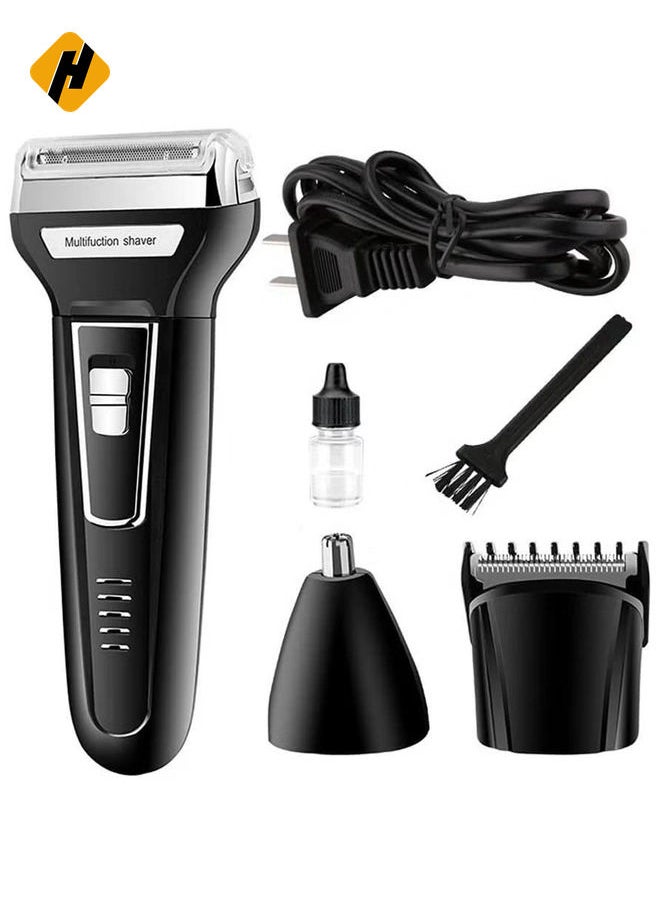 HuHa 3 in 1 Electric Razor Men Beard Trimmer Rechargeable Waterproof Shaver Professional Cordless Hair Clippers Nose Hair Trimmer Grooming Set  - Image 1