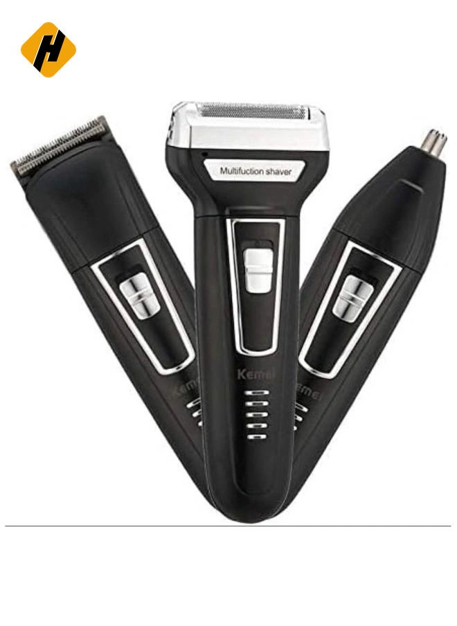 HuHa 3 in 1 Electric Razor Men Beard Trimmer Rechargeable Waterproof Shaver Professional Cordless Hair Clippers Nose Hair Trimmer Grooming Set  - Image 4