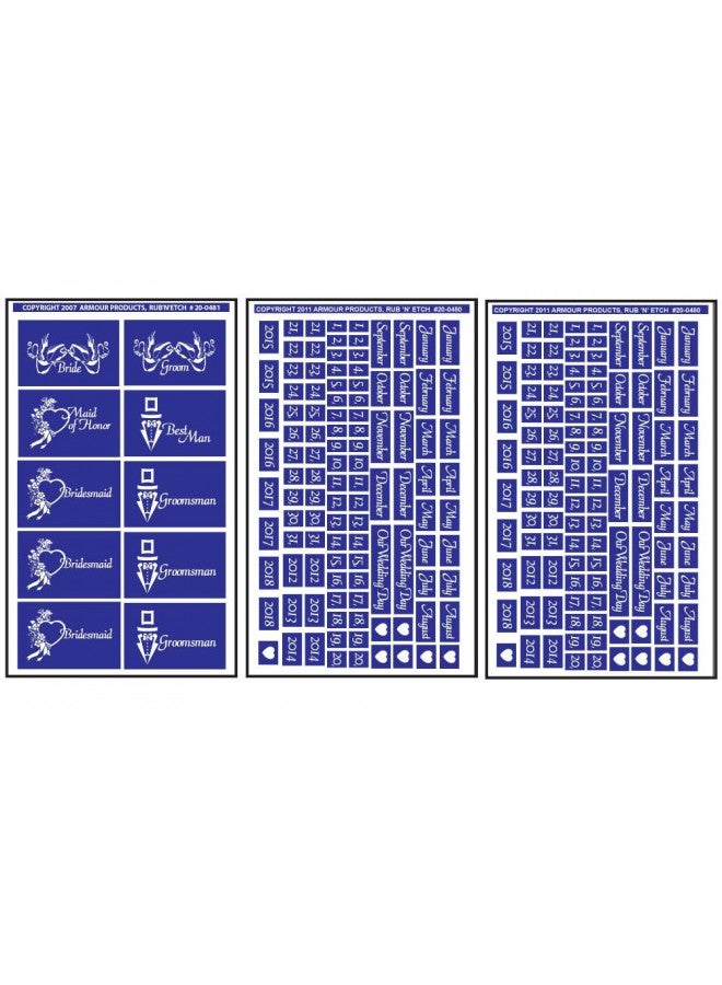 Armour Etch Designer Stencil Pak Wedding Moments - Image 2