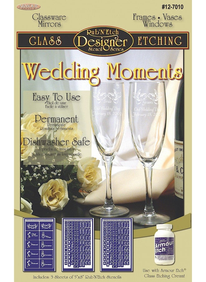 Armour Etch Designer Stencil Pak Wedding Moments - Image 1